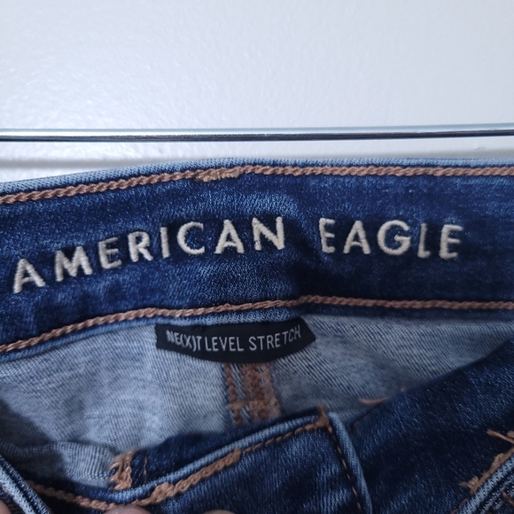 American Eagle Women's Stretch Super High Rise Jegging Jeans Size 0Regular - Picture 8 of 11
